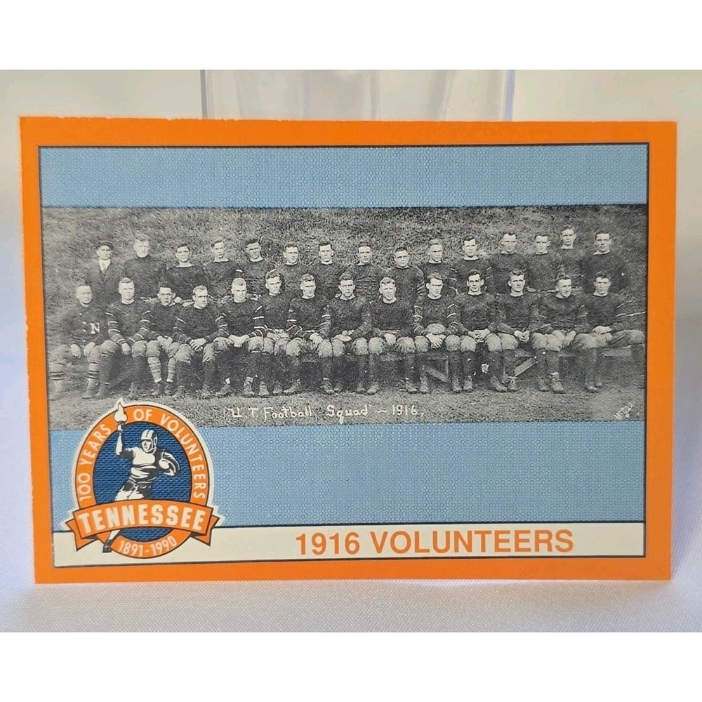 1990 Tennessee Volunteers Centennial Football Card 1916 Team Photo #209
